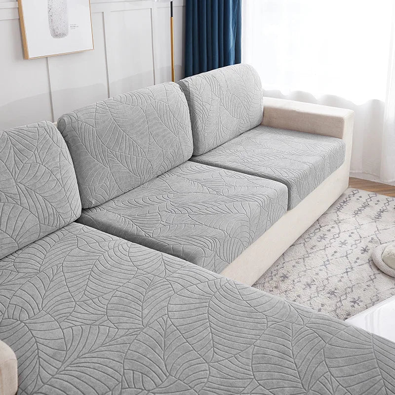 Tjock Jacquard Stretch Soffkuddfodral – Rutschtålig och Stänkresistent