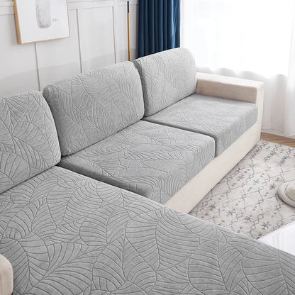 Tjock Jacquard Stretch Soffkuddfodral – Rutschtålig och Stänkresistent