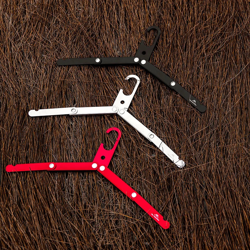 Carvallo Fällbar Utomhus-Klädhängare i Aluminium | Ultralätt & Halkfri | Kompakt för Camping, Resor & Vandrare | Bärbar Torkhängare