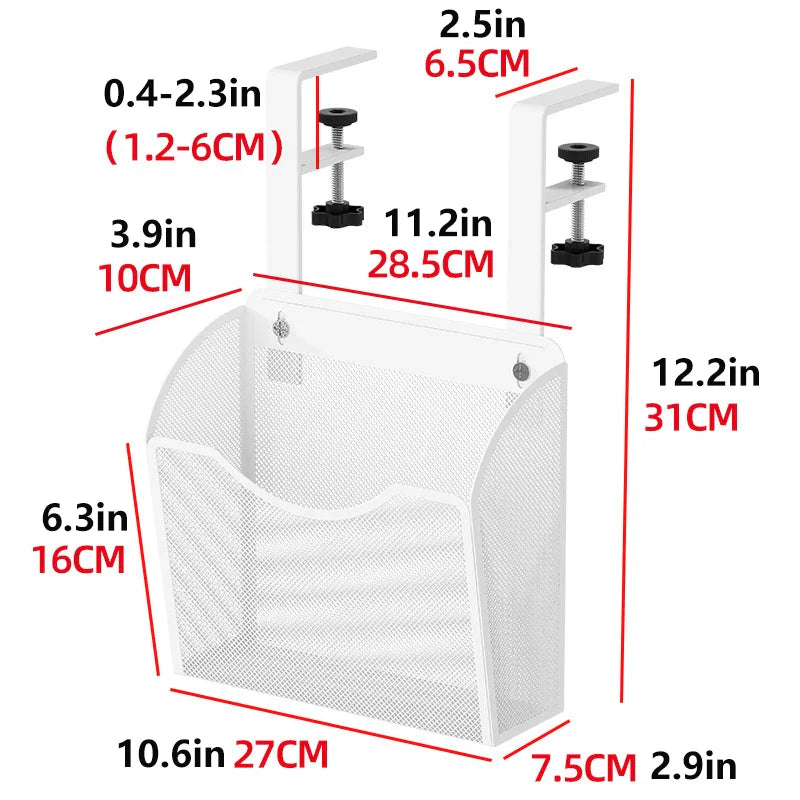 Carvallo-låda Clampix | För fastsättning utan borrning | Sidoskåp i metall | 2 storlekar | För kontor & hemma kontor