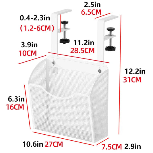 Carvallo-låda Clampix | För fastsättning utan borrning | Sidoskåp i metall | 2 storlekar | För kontor & hemma kontor