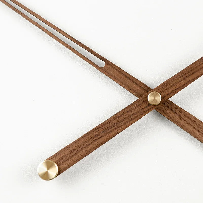 WoodSphere - Modern Stor DIY Väckarklocka Mekanism med Valnötsträ Visare