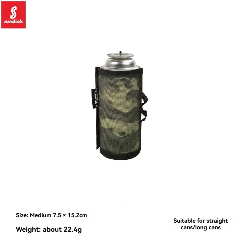 Carvallo skyddshölje för gaspatroner | Stötresistent & Praktisk | För 230 g & 450 g platta gasburkar | Med sidoficka & dragkedja | Utomhus & Camping