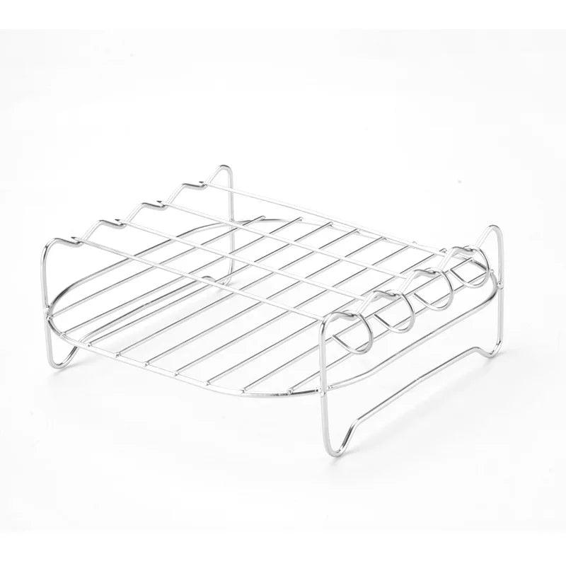 Carvallo AllGrillPro BBQ Grillset i rostfritt stål | Med spett & hållare | För grill, Airfryer & ångkokare | Utomhus & kök