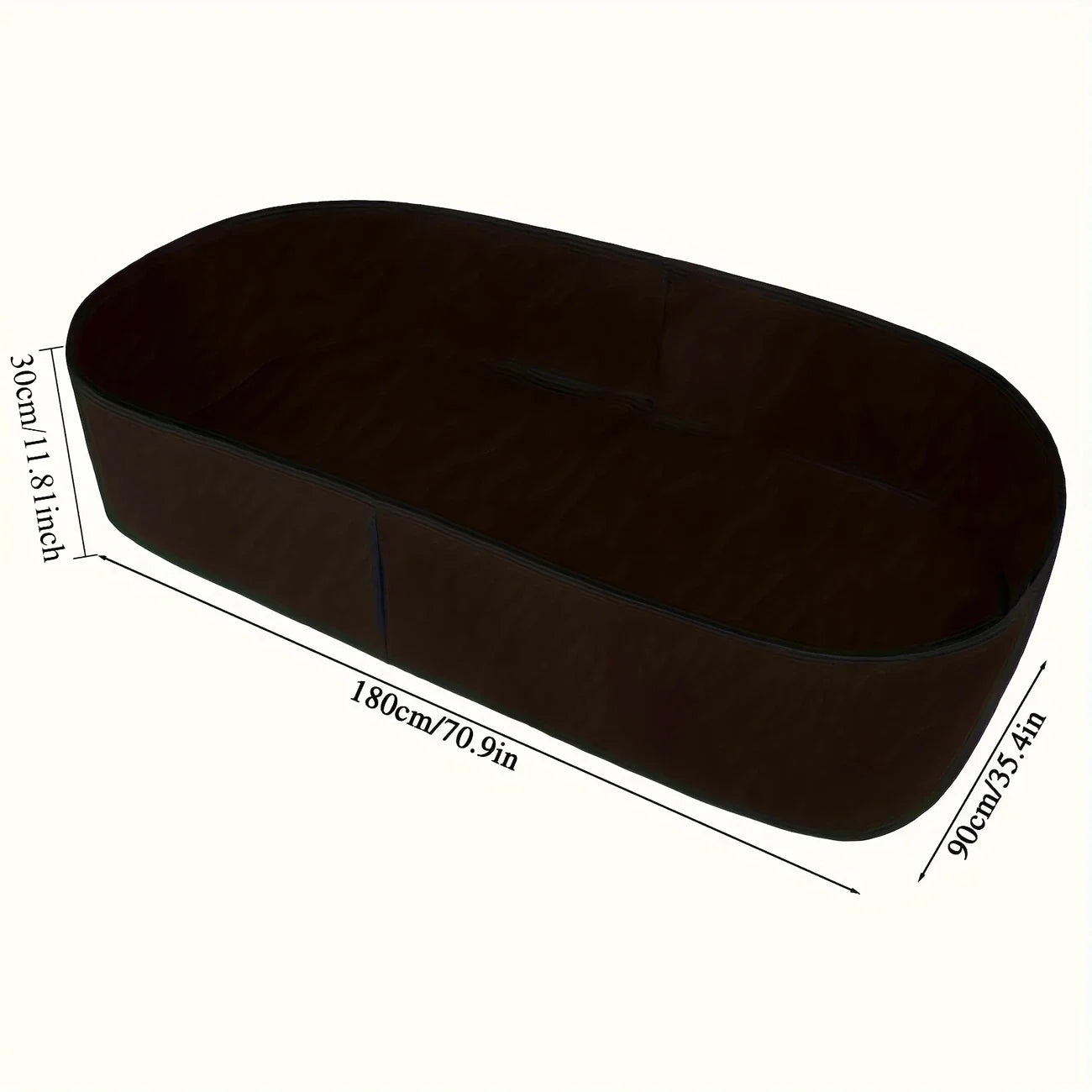 Carvallo FlexiBed Höjdplanteringspåse av ventilativt nonwoven-material | Rektangulär & upphöjd | För örter, blommor & grönsaker | Återanvändbar