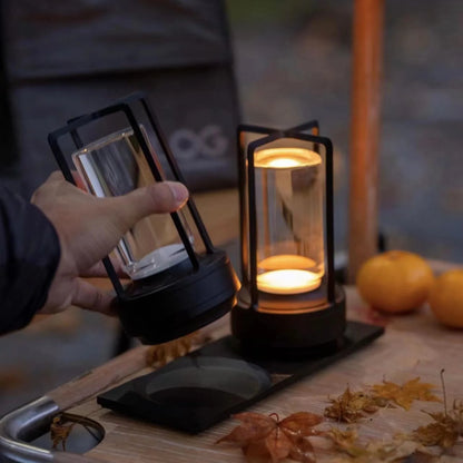 LumiCristal - Trådlös Laddningsbar Kristallbordslampa, LED Stämningsbelysning för Vardagsrum &amp; Balkong