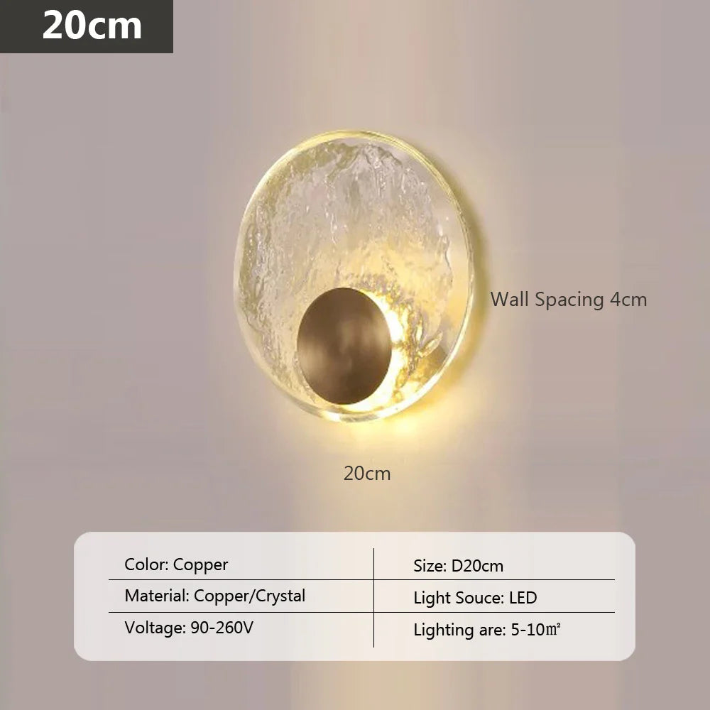 CrystalLicht - Modern LED Kristallvägglampa för Sovrum och Vardagsrum