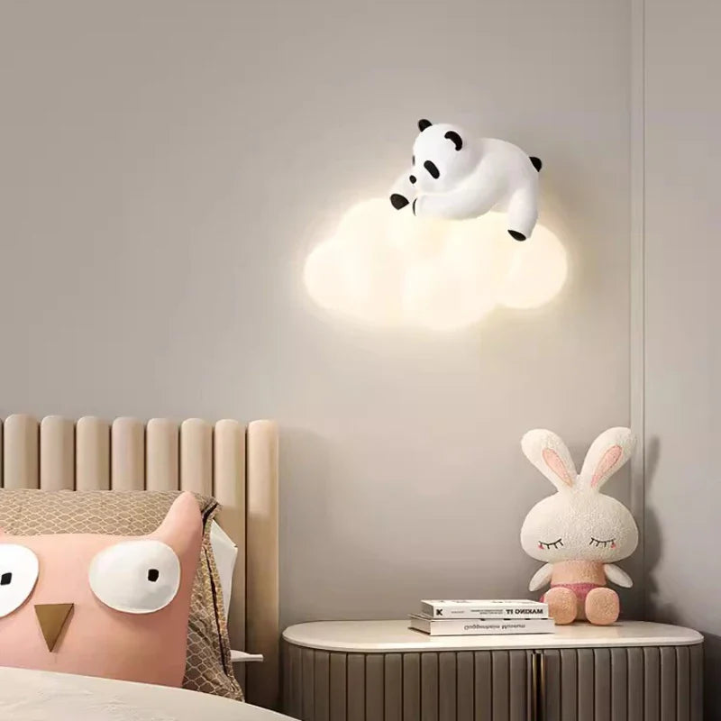 PandaLicht - Söt Panda LED Vägglampa för Barnrum