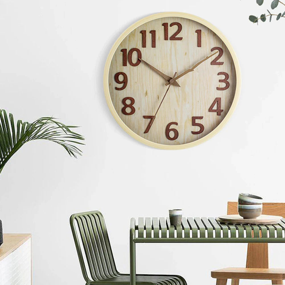 Royaleva Analog Väggdekoration Trä Klocka för Hemmet