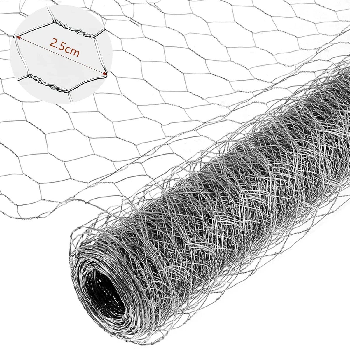 Carvallo Sexkant-trådnät 1–5 m | Rostfritt järntråd | Flexibelt stängsel för trädgård & DIY