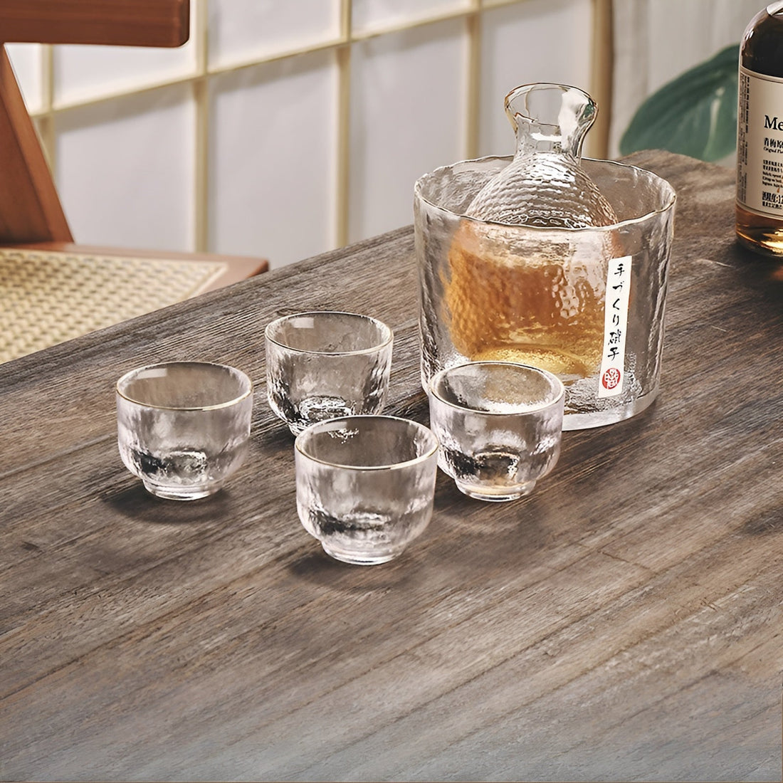 Japanskt glas-set – Elegant sake- &amp; whisky-set | Perfekt för bar &amp; hem