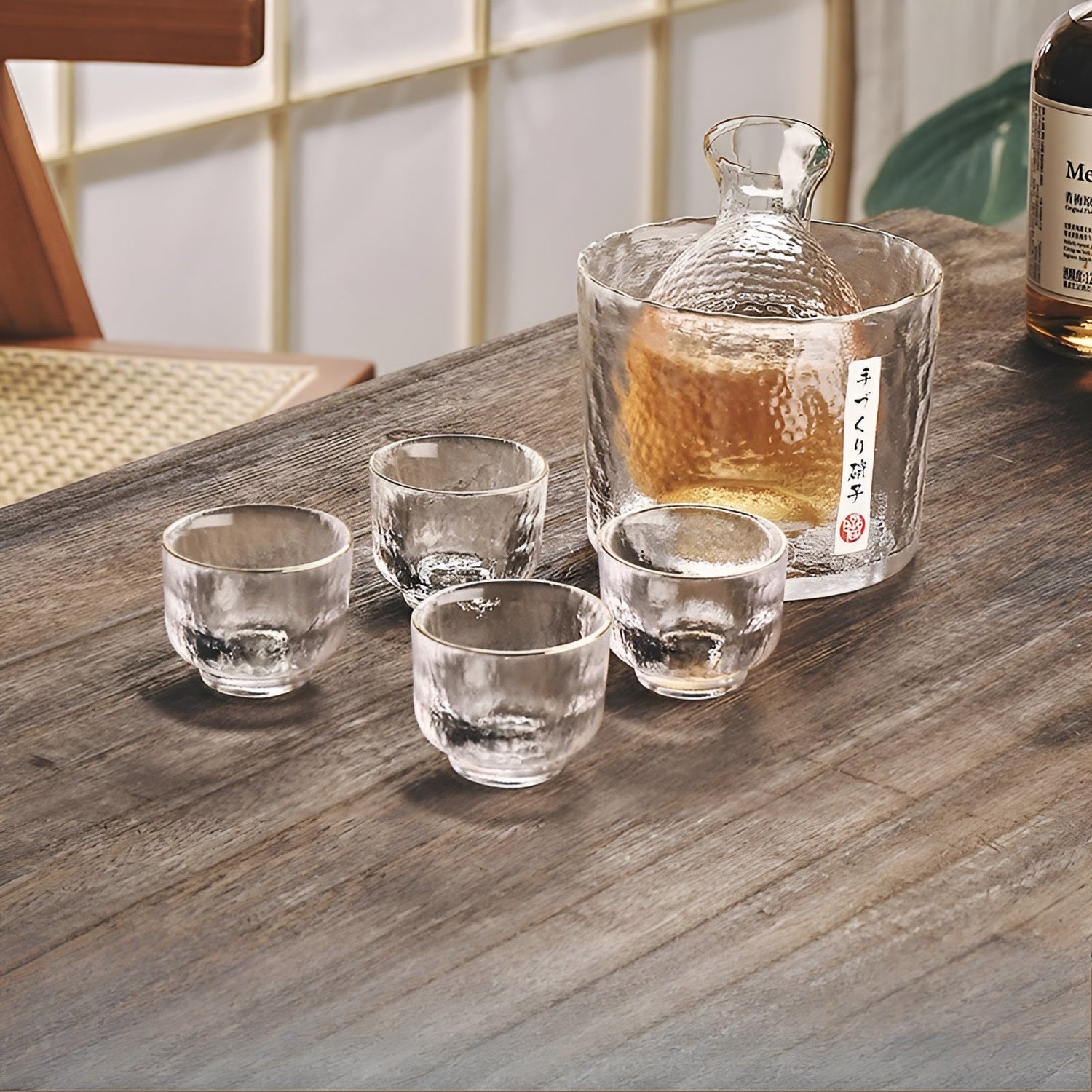 Japanskt glas-set – Elegant sake- &amp; whisky-set | Perfekt för bar &amp; hem