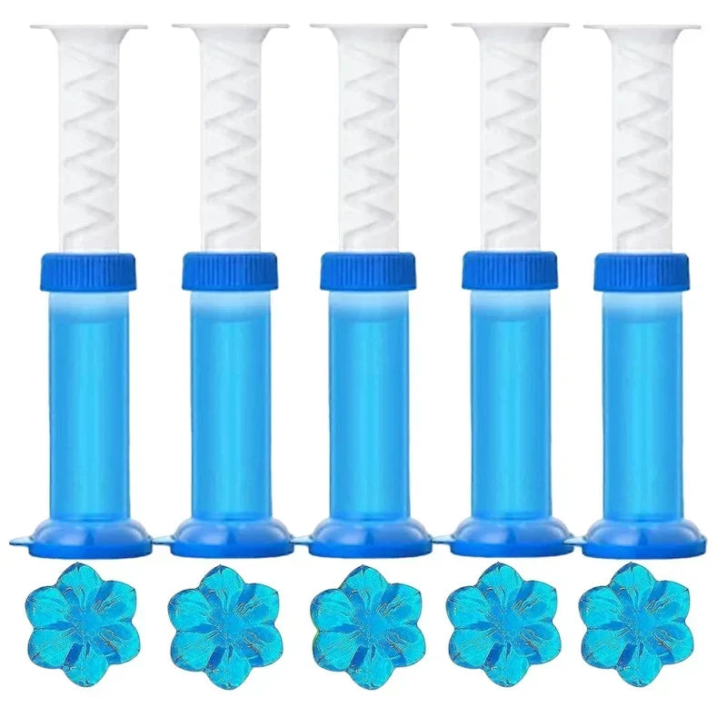 Carvallo WC-Gelblommor | Doftgel för toalett & urinal | Rengörande, Antibakteriell & Dekorativ | 12 blommor per stick