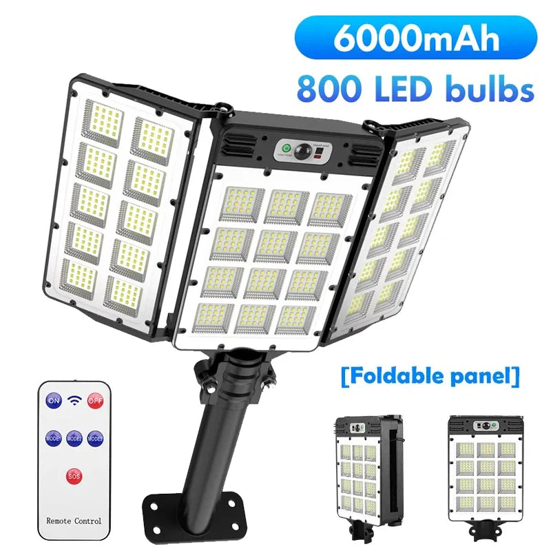 Carvallo Vägglampa LumiSeca | 800 LEDs Superljus | Med Rörelsesensor | 3 Ljuslägen | Vattentät för Trädgård & Utomhus