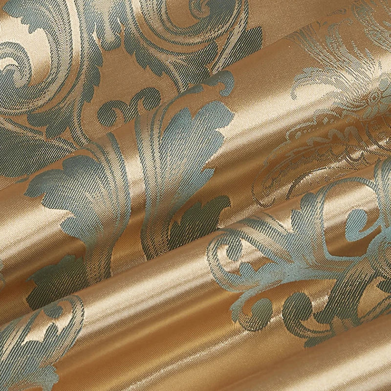 Wostar Satijn Rayon Jacquard Påslakan 220x240 Sommarluxus Dubbelsäng Duntäcke Sängkläder Set