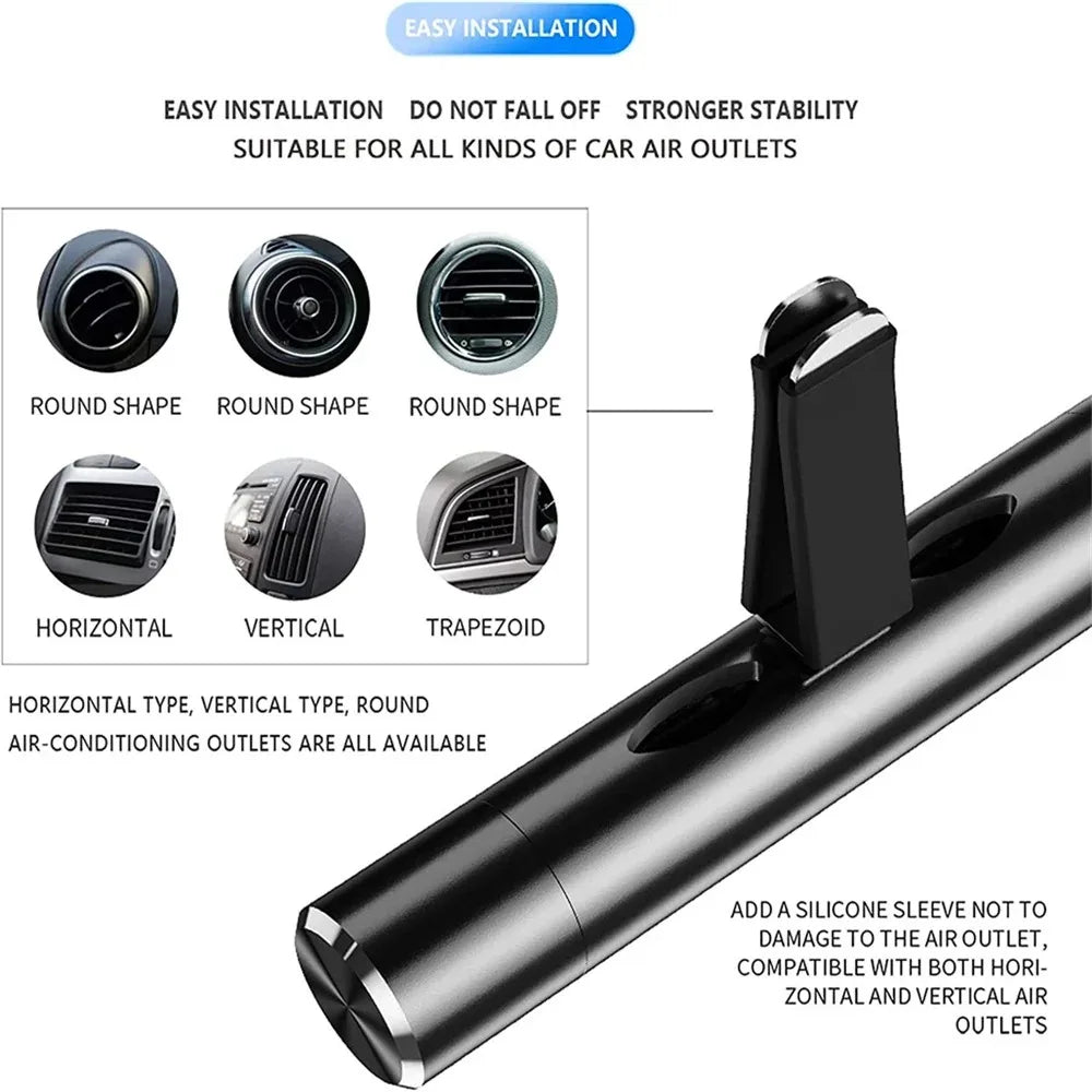 Carvallo Bil Doftklipp | Långvarig naturlig doft med eteriska oljor | Justerbart ventilationsklipp | Utan läckage | För bil och inomhusluft