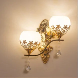 CrystalLuxe - LED Vägglampa Guld Sovrum &amp; Vardagsrum Stämningsbelysning