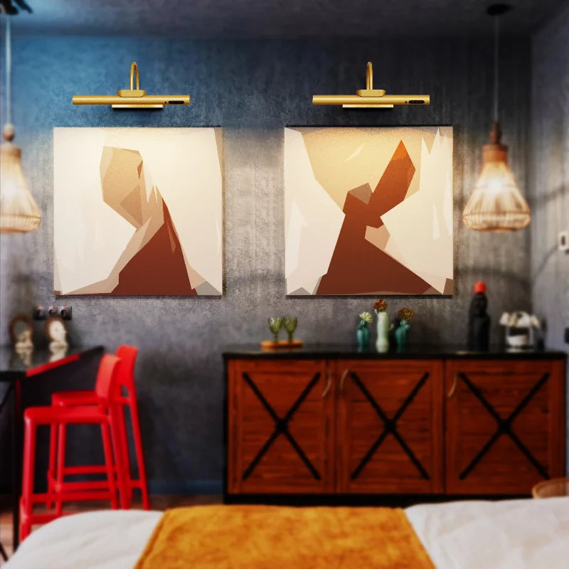 Royallure 4000mAh Trådlös Bildlampa med Fjärrkontroll, Uppladdningsbar Konstvägglampa