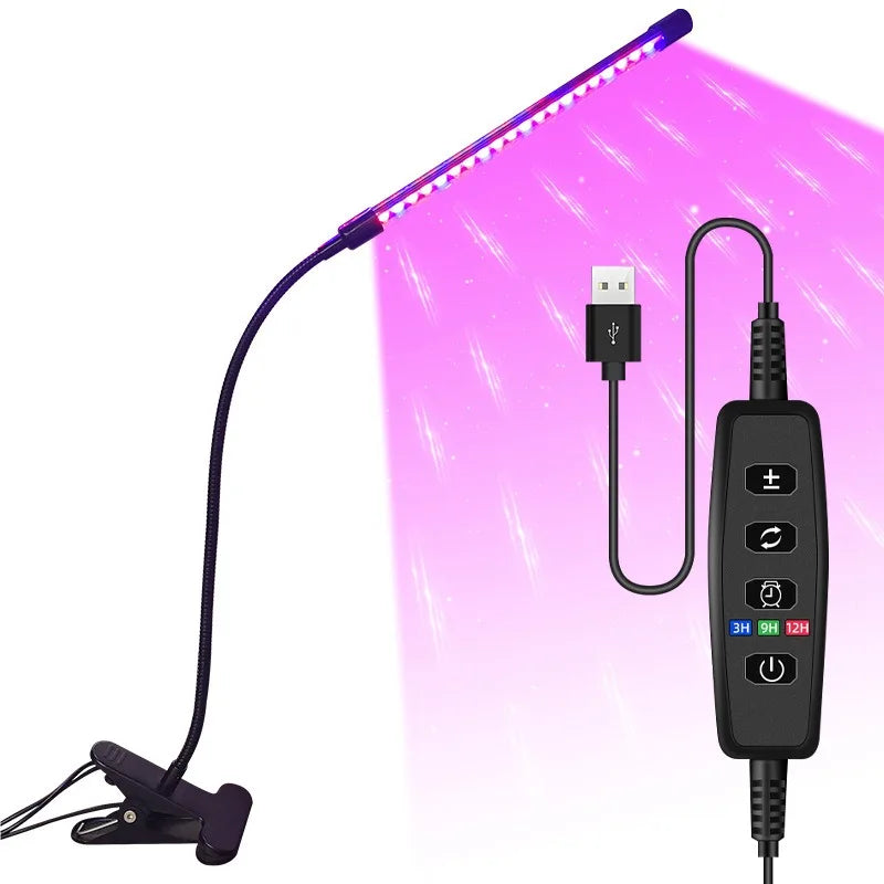 Carvallo Floraviva | LED Grow Light USB | 1–4 Huvuden | 10-Stegs Dimmbar & Timerfunktion