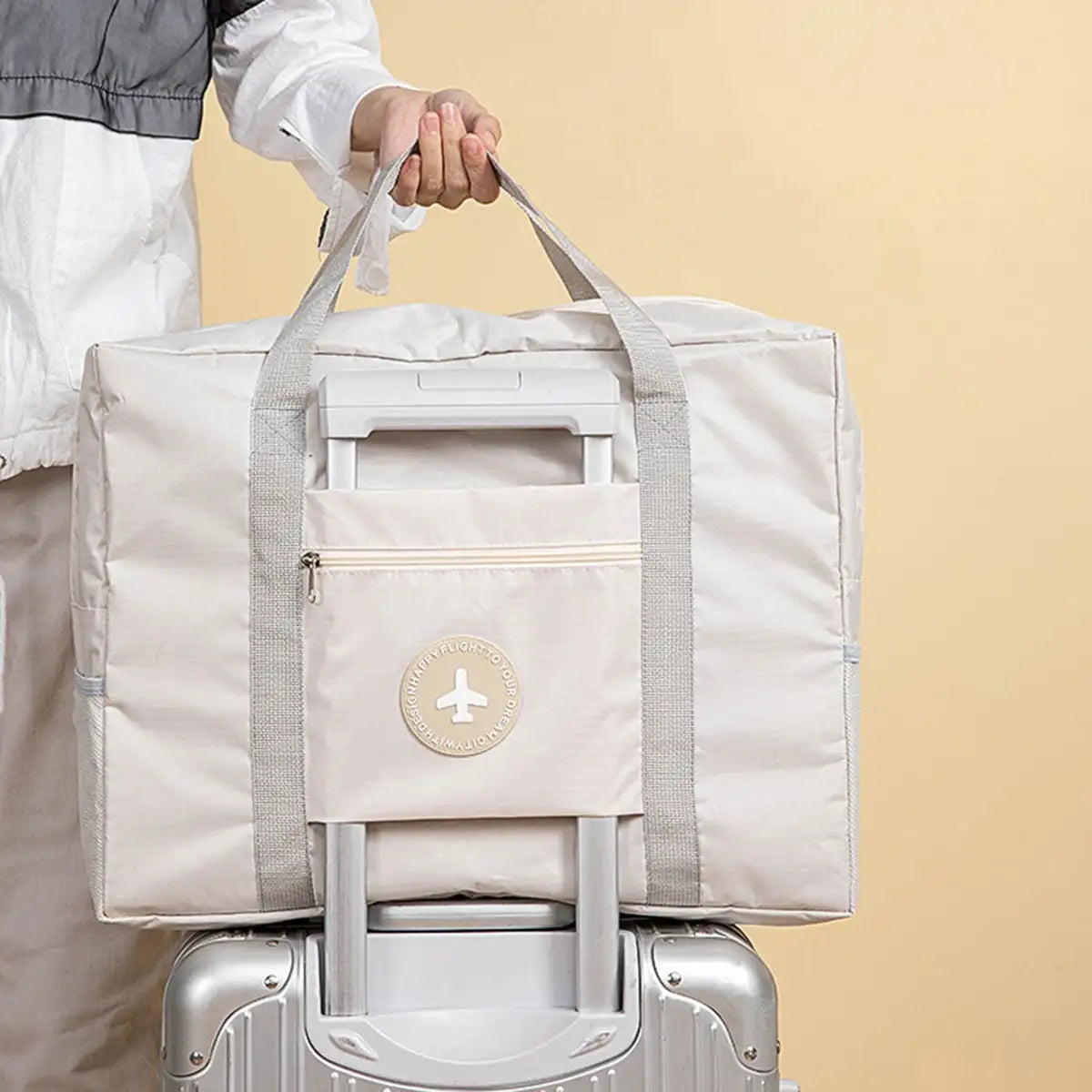 Carvallo Reise- & Aufbewahrungstasche | Faltbar & Trolley-kompatibel | Große Kapazität mit Zusatzfächern