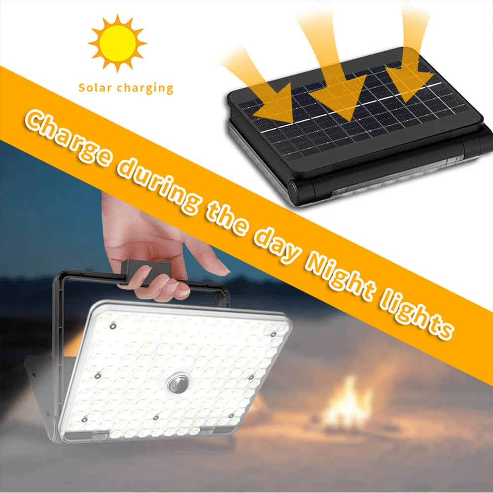 Carvallo OutdoorLight Solar LED Nattljus | Bärbar & Återuppladdningsbar | Extra Ljust | Idealisk för Camping, BBQ & Nödsituationer