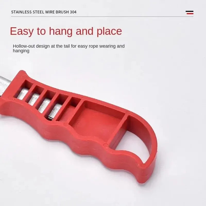 Carvallo Grillborste i stål | Rostfri & Hållbar | För BBQ, Kök & Utomhus | Med upphängningsöga | 22x3 cm