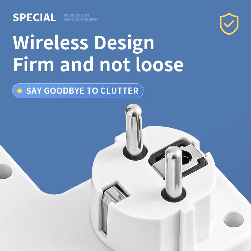 Carvallo VOLTRIQ ProLine | 3–4 uttag + 2× USB & 1× Typ-C | 2500 W | Överspänningsskydd & Kontrollswitch