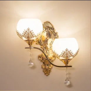 CrystalLuxe - LED Vägglampa Guld Sovrum &amp; Vardagsrum Stämningsbelysning