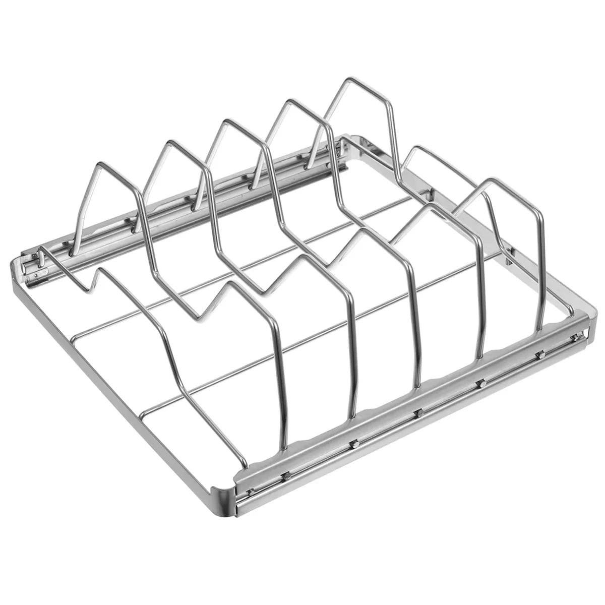 Carvallo Pro rostfria ribbhållare | Non-stick & hållbar | För BBQ, grill och ugn | Perfekt för saftiga revben