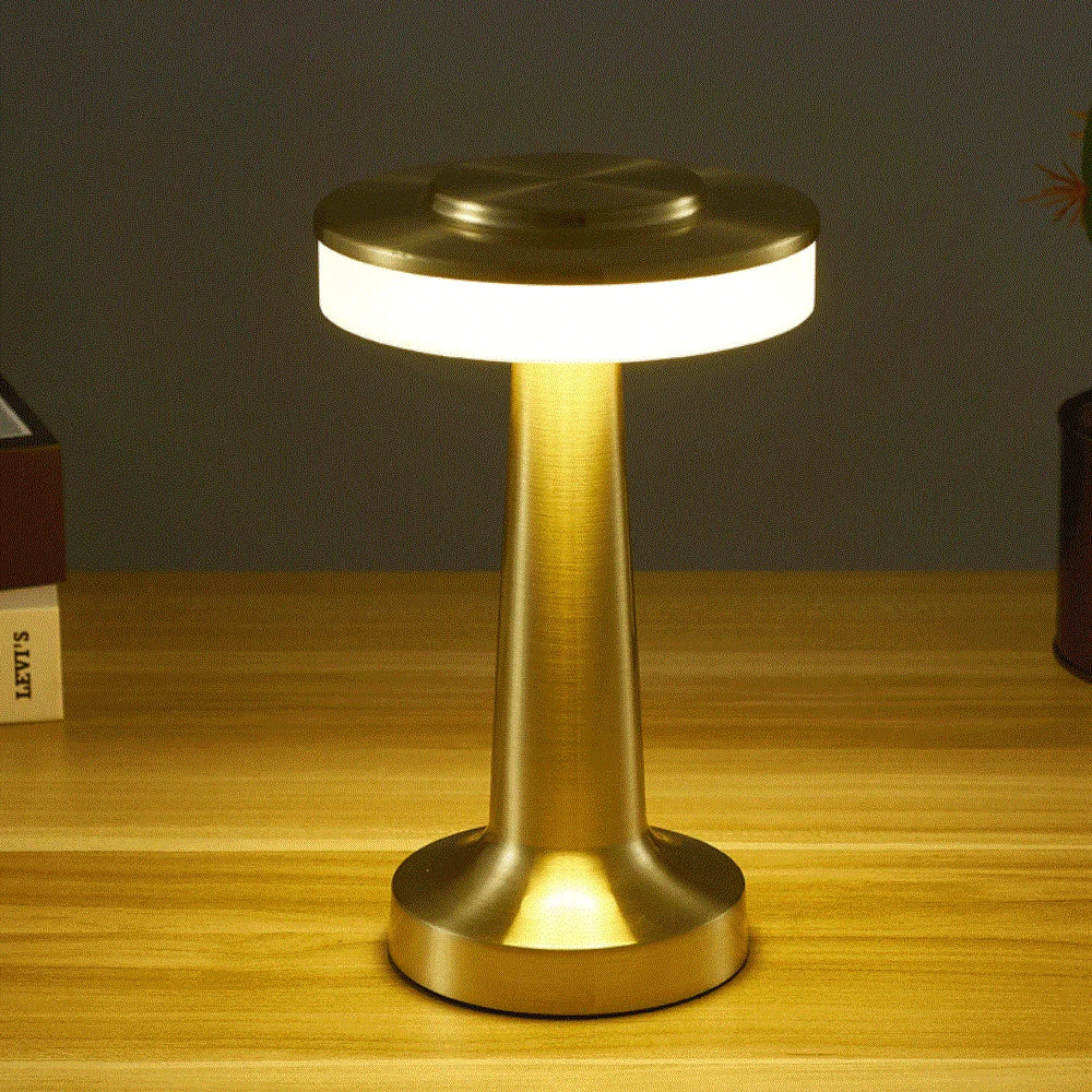 Carvallo Bordslampa Aurélia | Retro-design & Touch-dimning | USB-laddningsbar | 23,5 cm Hög