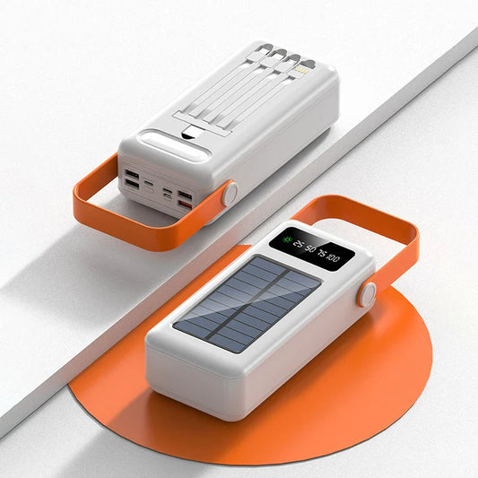 Carvallo Xiaomi Solarbatteri 100 000 mAh Powerbank med integrerad LED-ficklampa – Snabb laddning & Ute-elförsörjning