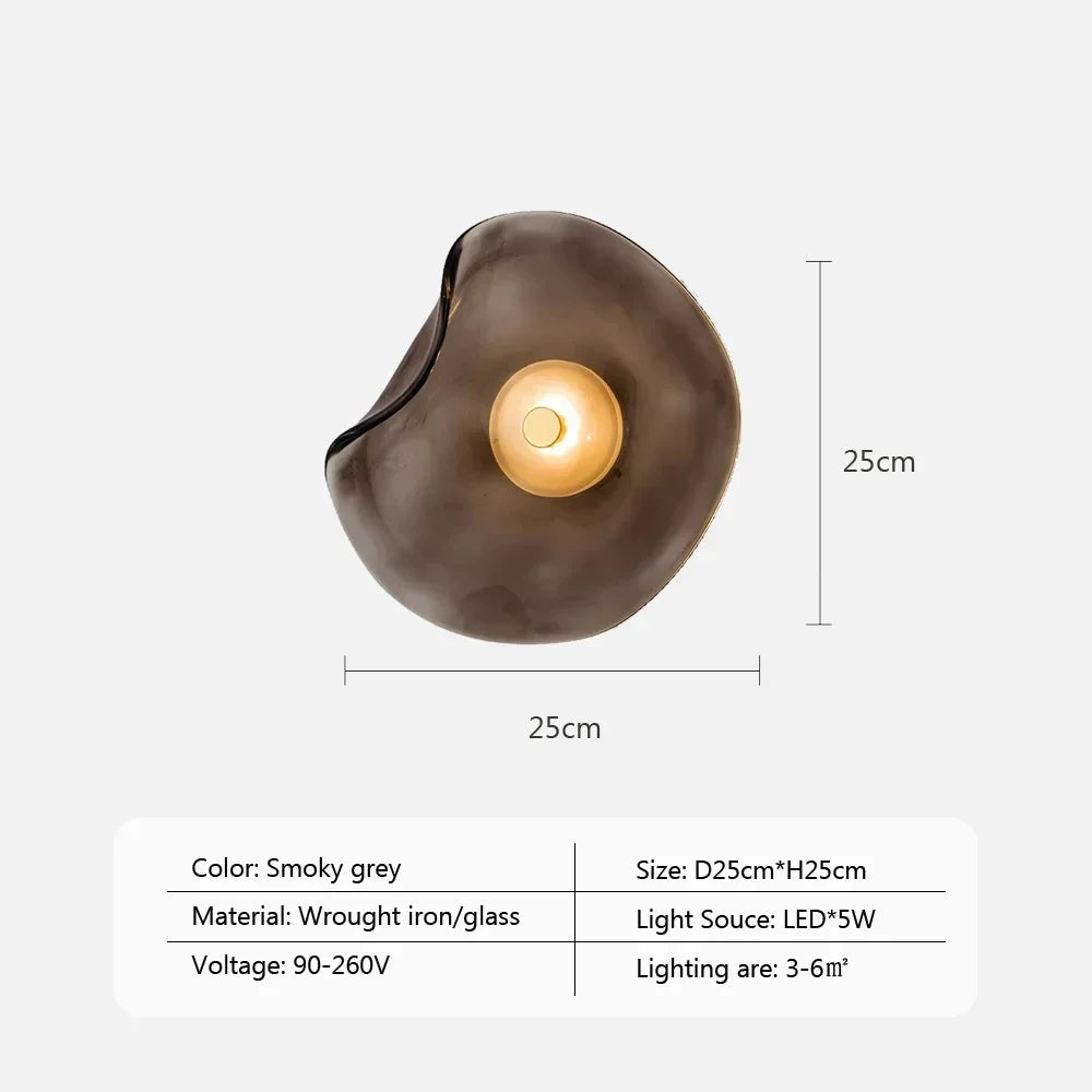 GlasLicht - LED Vägglampa Sovrum Sänglampa Vardagsrumsdekoration
