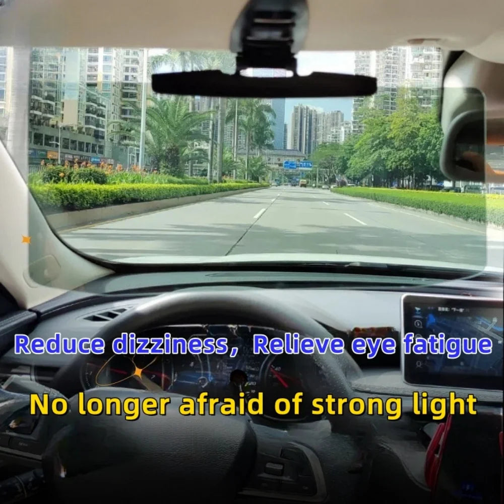 Carvallo PolarShield Universal Bilsolskydd | Polariserande UV-skyddsskiva mot bländning | För fram- & sidospeglar