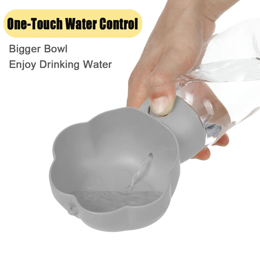 Carvallo DuoBottle | 2-i-1 hunddryckflaska & foderförvaring | Läckagesäker & bärbar | För på språng, promenader & resor