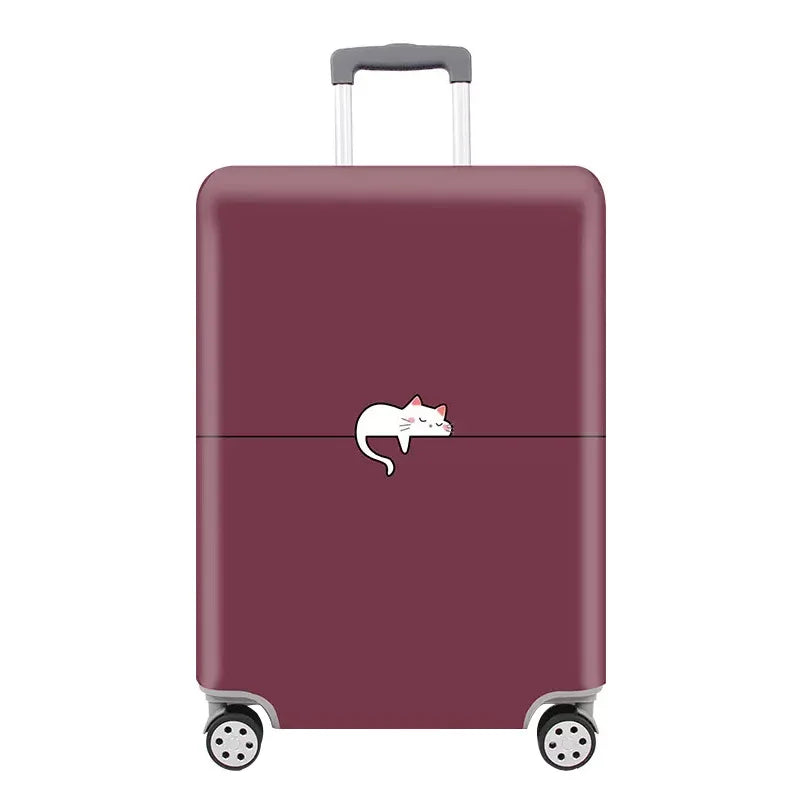 Carvallo TravelPaw FlexCover | Elastisk bagageskydd med djurmönster | För 18–32 tum resväskor | Rivfast & Tvättbar