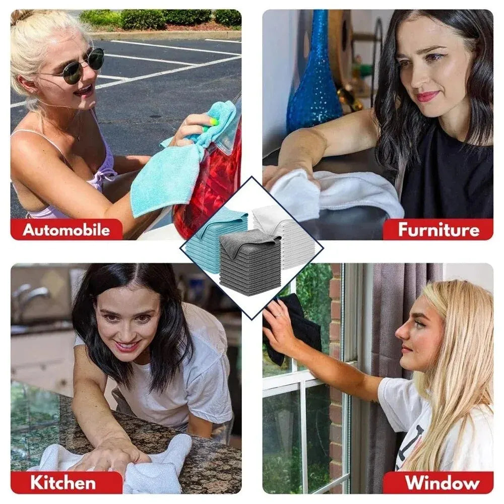Mikrofiber Bil Rengöringsdukar Set (10 Stycken)