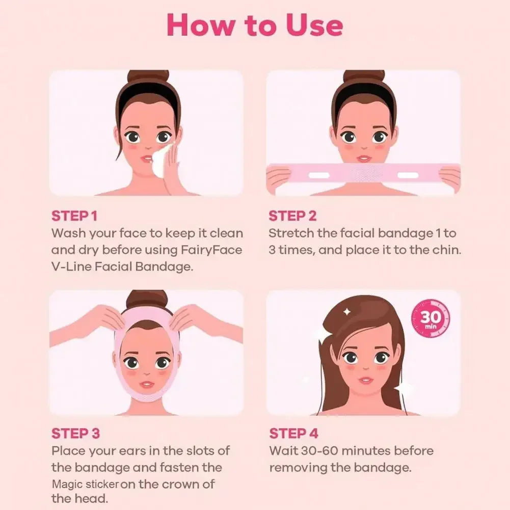 Carvallo V-Line Ansiktsband | Dubbelhaka-reduktion & Hudsstramning | Återanvändbar & Andningsbar | För Damer & Herrar