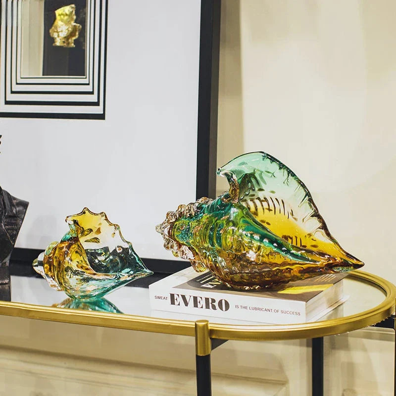 ShellGlint - levande, modern, dekorativ skalsskulptur för konstnärliga rum