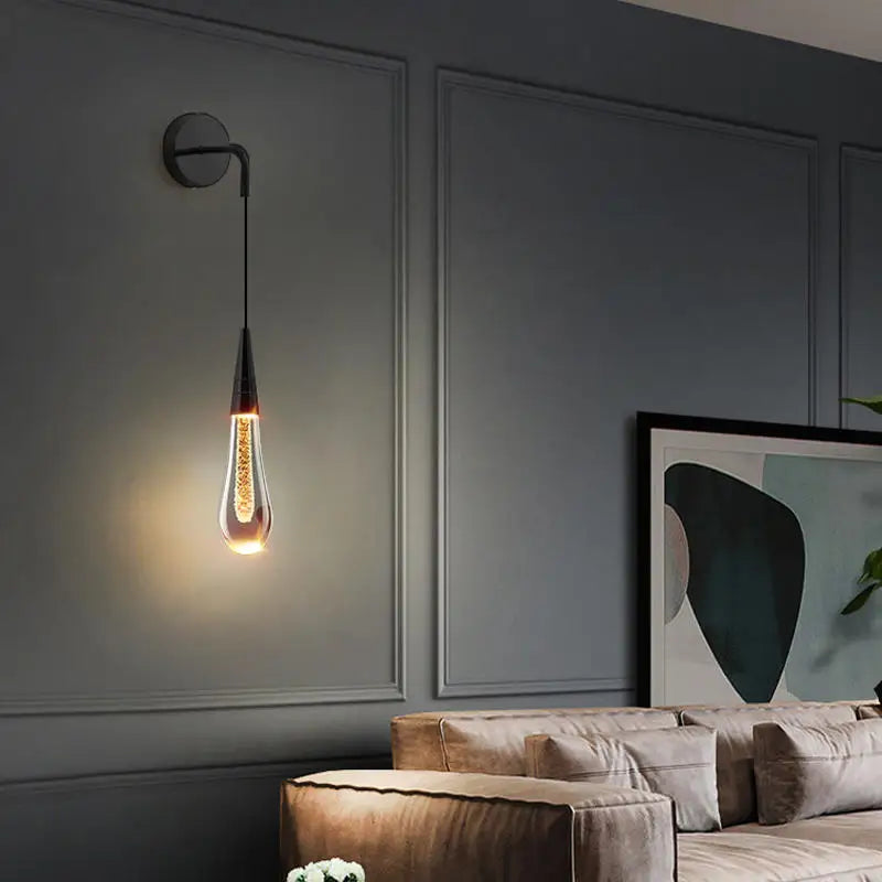 LustraClair | Kristall-vägglampa med varmvit LED-belysning &amp; hängande design