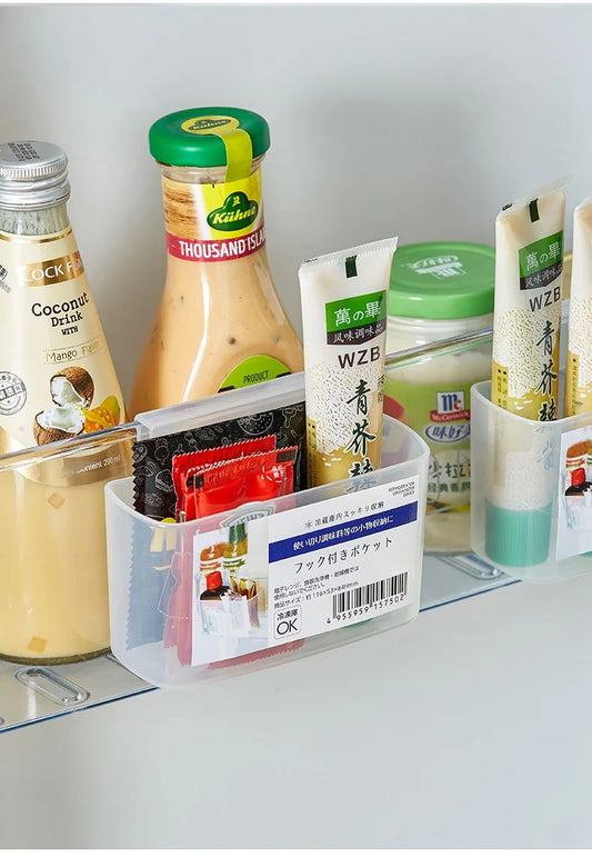 Carvallo Väggmonterad Förvaringslåda | Transparent & platsbesparande | För Kylskåp, Bad & Kök | 11 × 4 × 6,5 cm