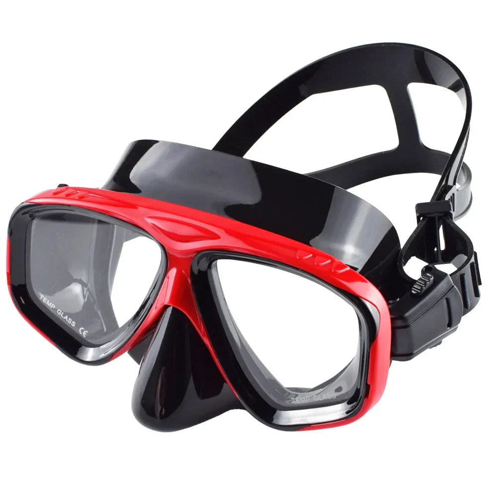 Carvallo dykmask med snorkel | 180° panoramautsikt | Antiläckage & HD-glas | Livsmedelsgodkännt silikon