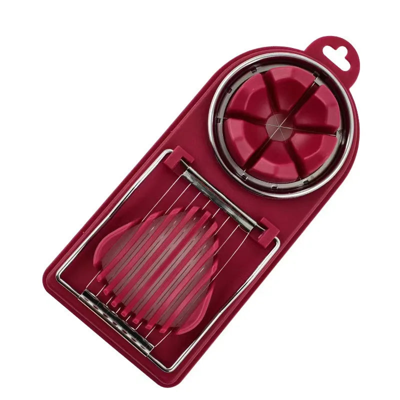 Carvallo DuoSlice | 2-i-1 skärfunktion | rostfritt ståltråd & halkfri bas | För ägg & frukt