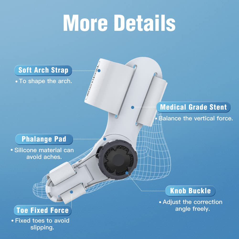 Uppgraderad Tå Bunion Korrigerare – Justerbar Ortopedisk Splint för Smärtlindring & Alignment