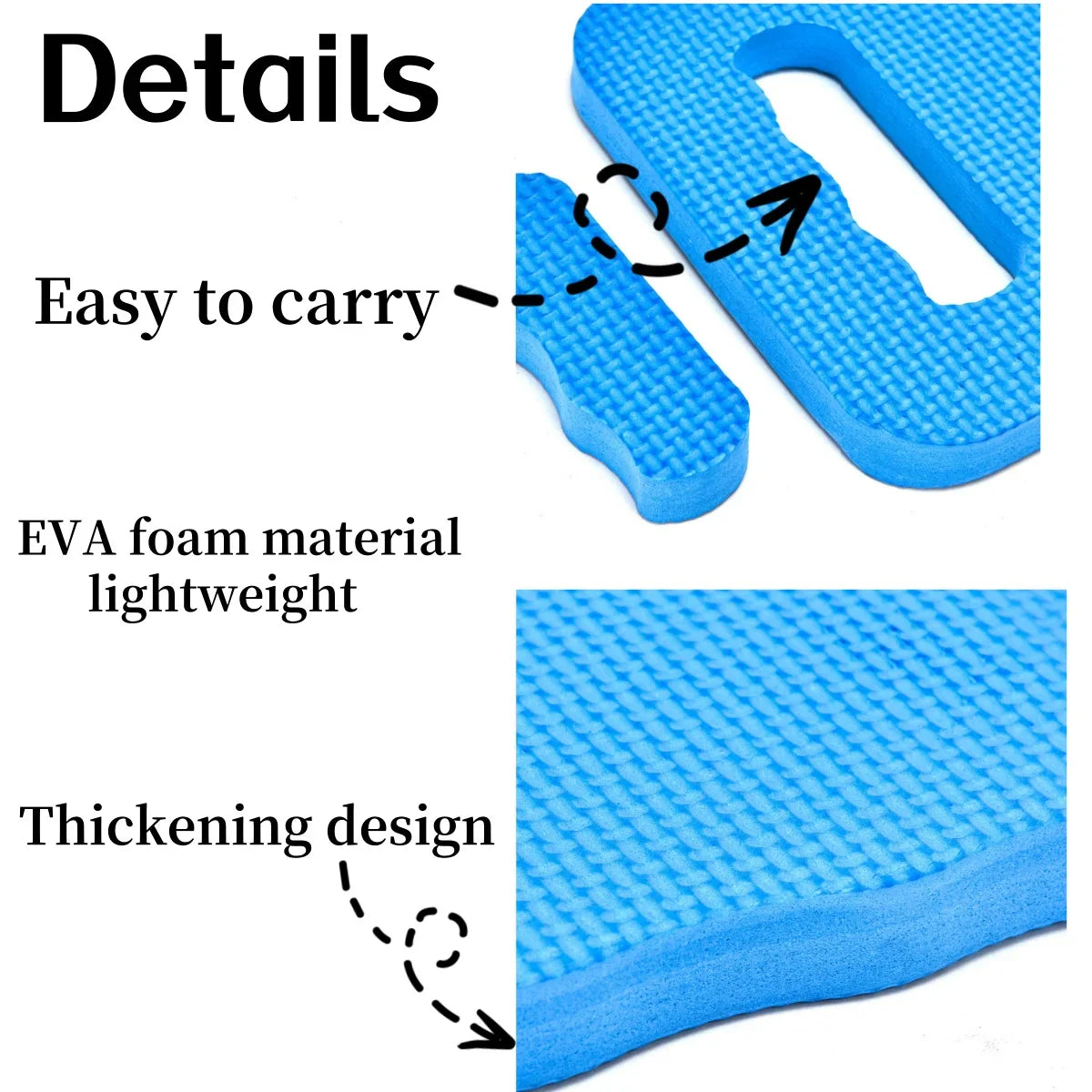 Carvallo FlexiComfort ProPad | EVA-skumgummi | Knä- & arbetsunderlag för trädgård, yoga, fitness & hushåll | 39×17×1,5 cm