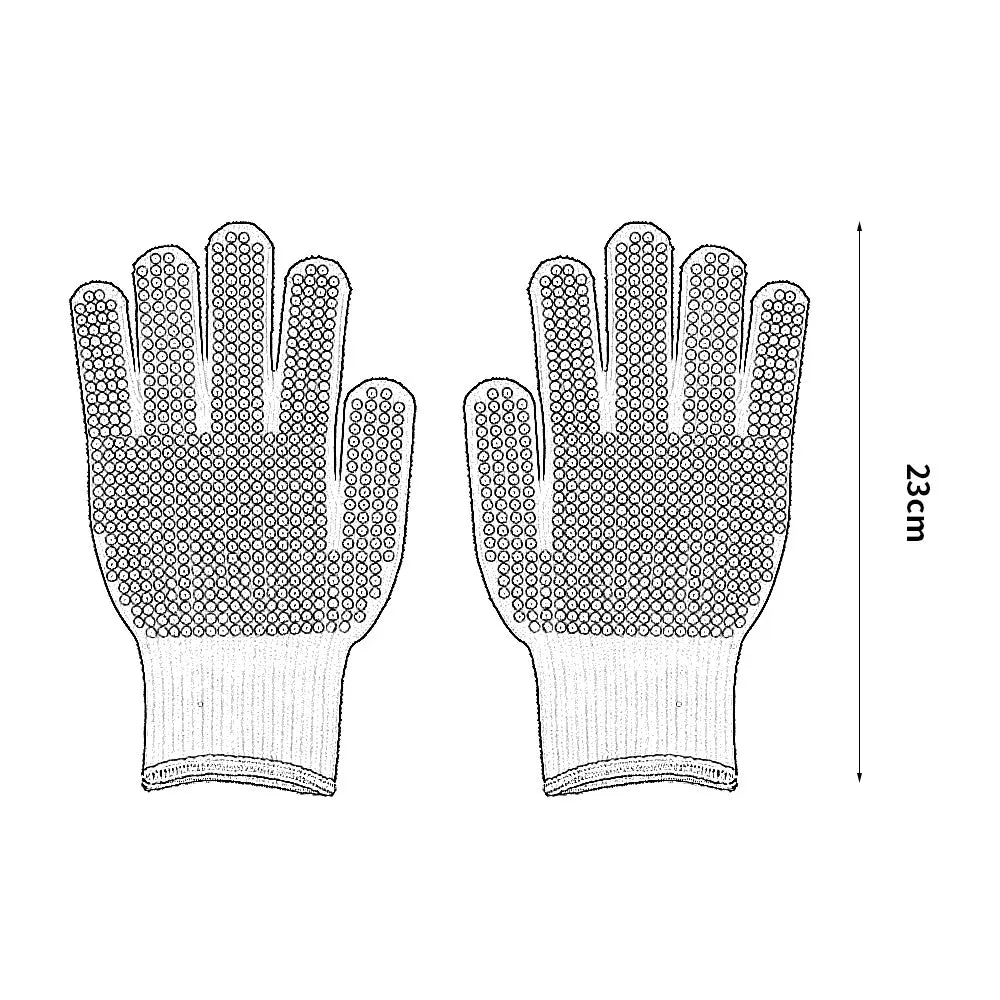 Carvallo Stylist Gloves | Heat-resistant & Flexible | 1 Pair | Black with Dots