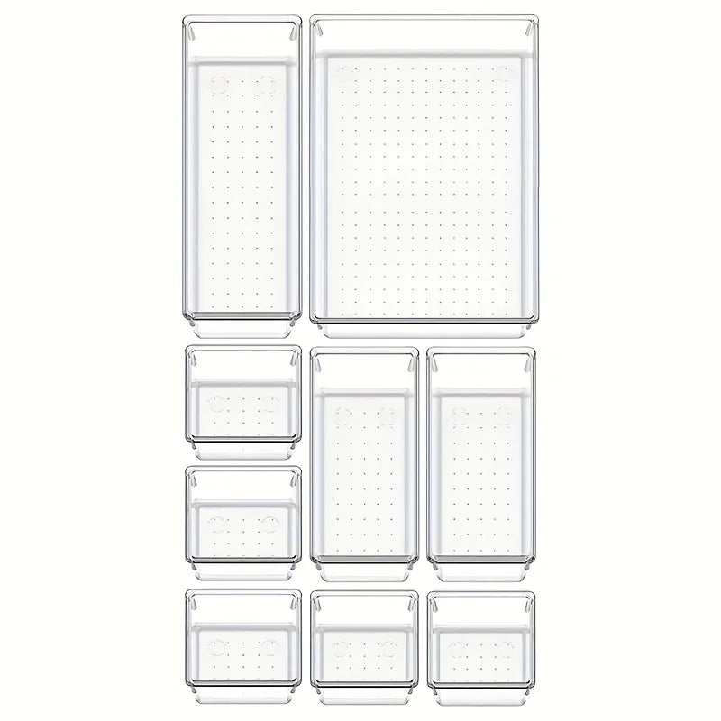 Carvallo Organizer Set | 18-delar | Transparent & Mångsidig | OrdixClear® Förvaringssystem