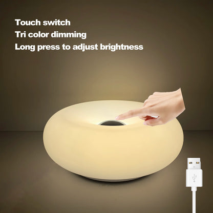 USB Bordslampa med Touch Control och RGB Färgväxling – Dimbar Säng- eller Skrivbordslampa för Sovrum och Vardagsrum