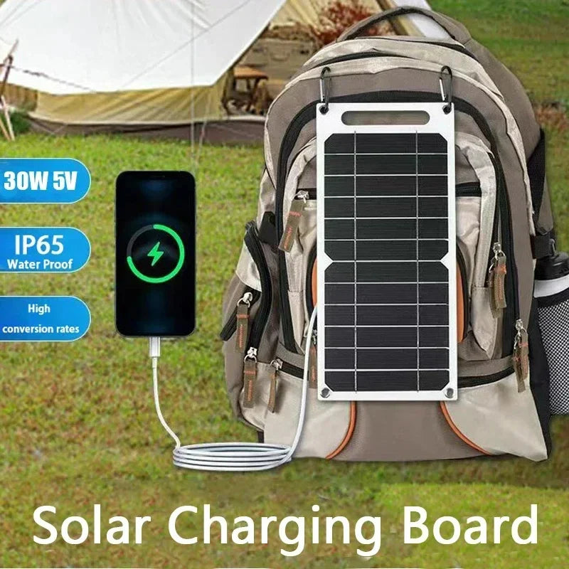 Carvallo 30W Solpanel | Bärbar USB-laddare | Vattentät & Fällbar | För utomhus, vandring & camping