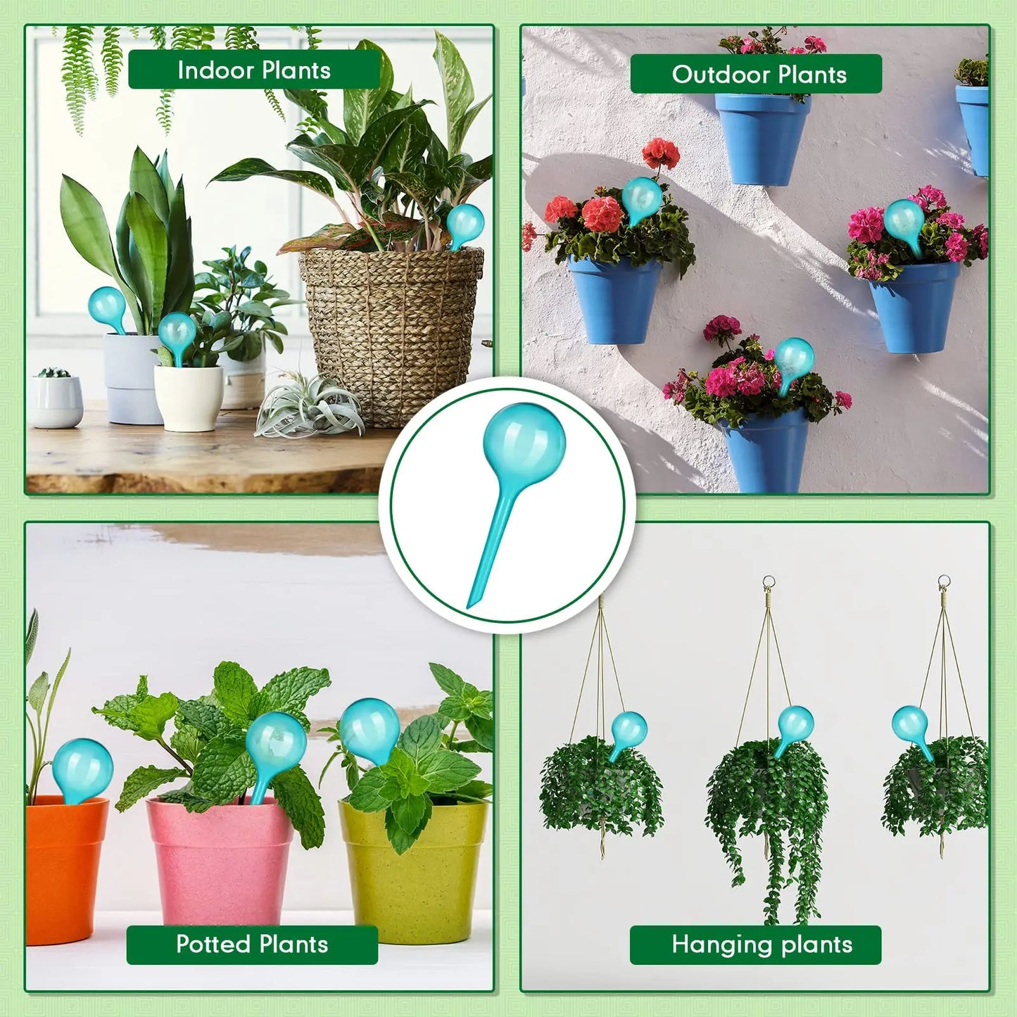 Carvallo växtbevattningskulor | Automatisk droppbevattning | Sparar tid och ansträngning | Genomskinlig PVC