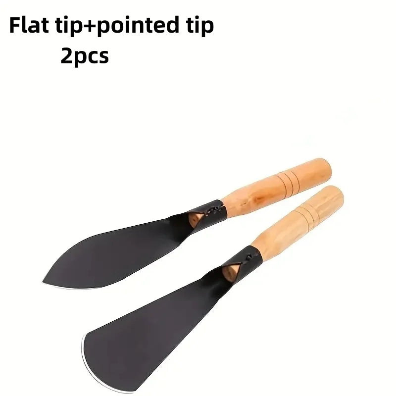 Carvallo 2-pack Trädgårdsskyfflar i metall | Robusta handskovlar för grävning, plantering och ogräsrensning